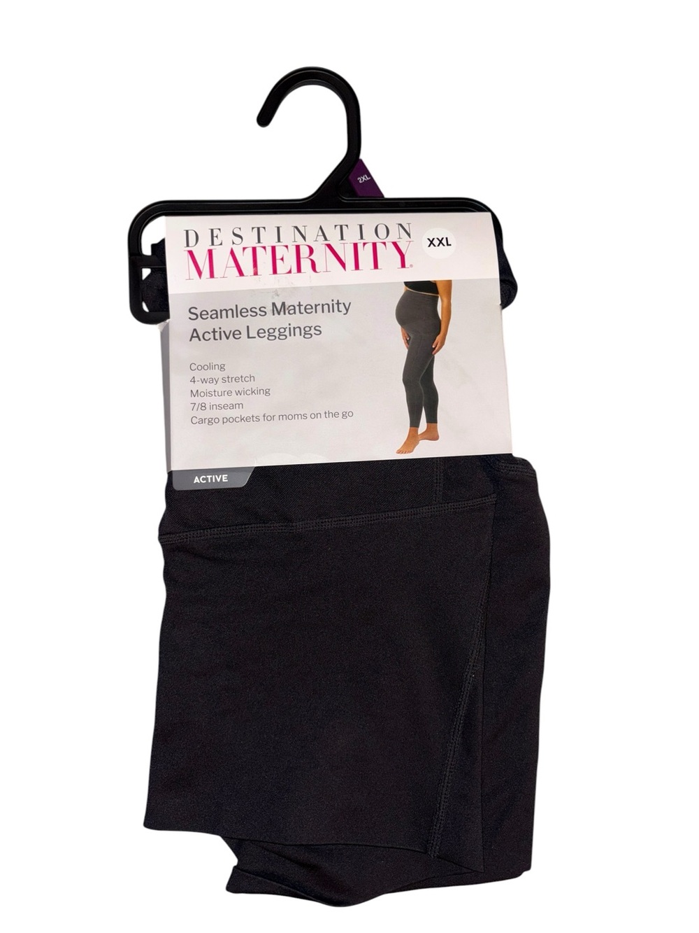Destination Maternity Black Seamless Maternity Active Leggings